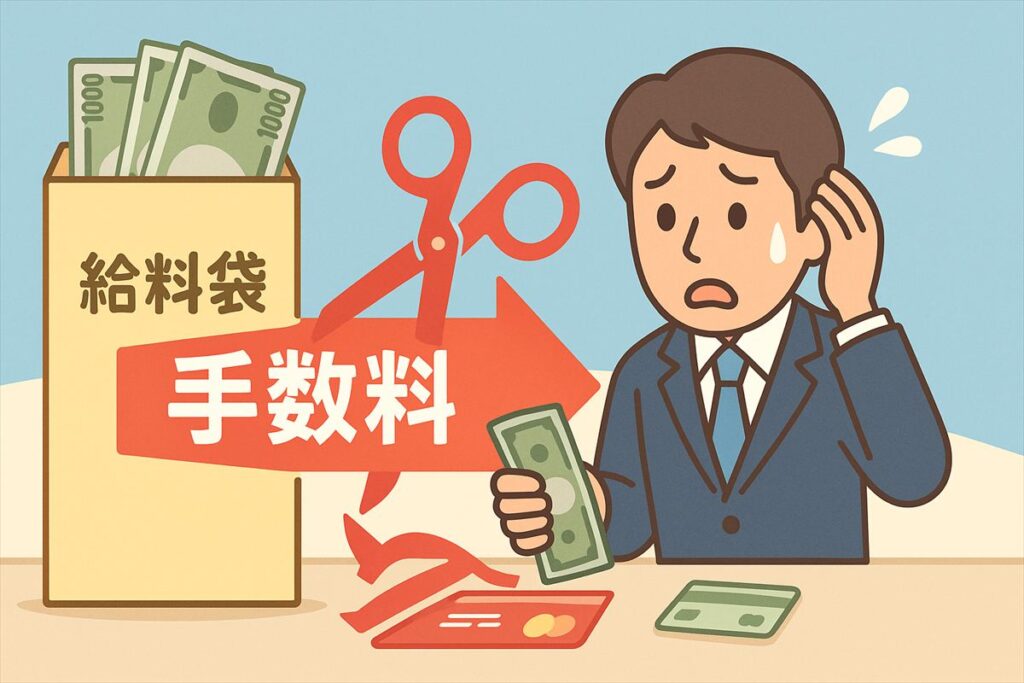 給与ファクタリングで減ってしまう手取りイメージ