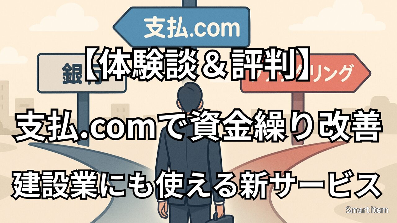 【体験談＆評判】支払.comで資金繰り改善｜建設業にも使える新サービス