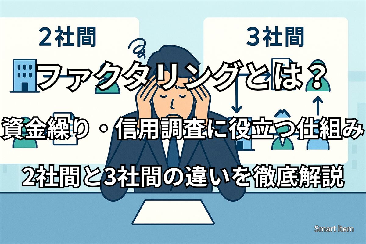 ファクタリングの2社間と3社間の違いを解説するイメージ