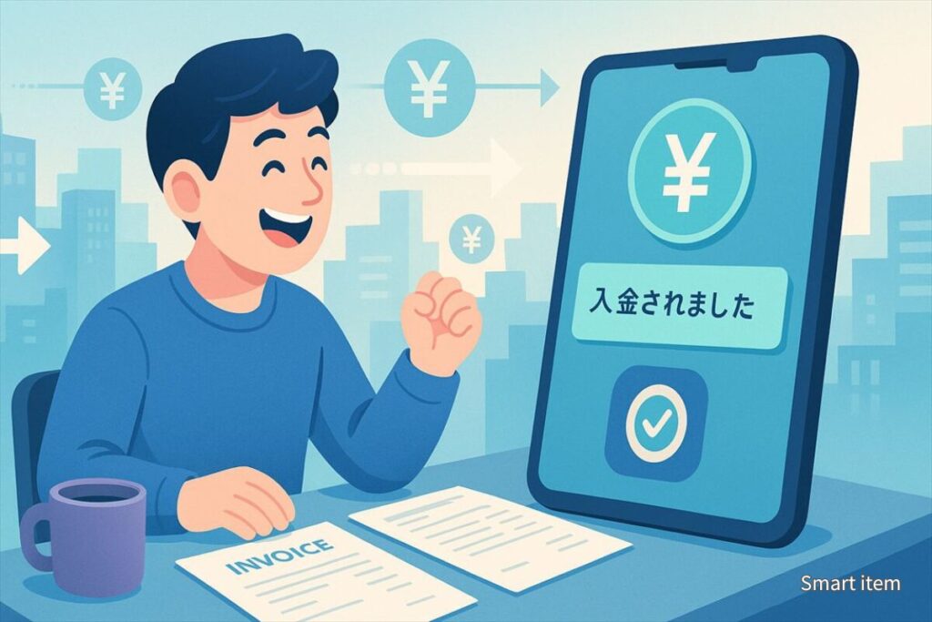 オンライン完結で即日入金を目指す個人事業主の資金繰りイメージ